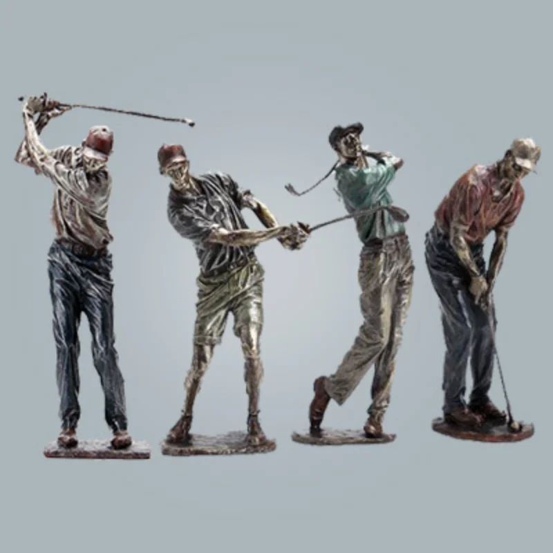 Nordic Modern Golf Basketball Action Figure Resin Crafts Decoration Creative Home Living Room Desk Window Statue Souvenir Gift