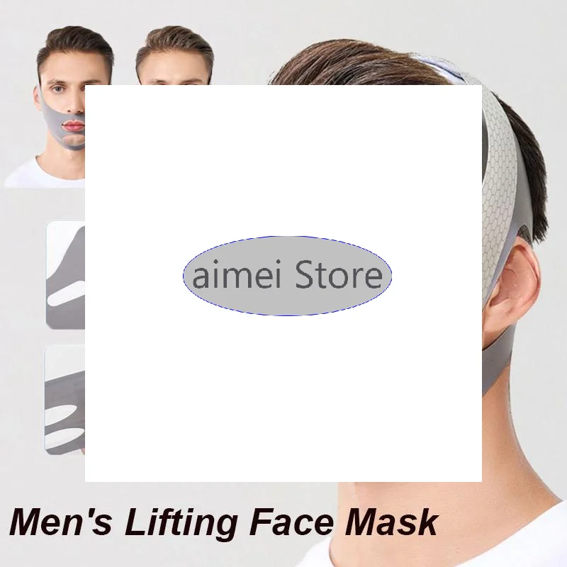 

Маска для лица от двойного подбородка, бандаж для похудения лица, корректирующий пояс для ухода за кожей, уменьшающий объем лица, для мужчин