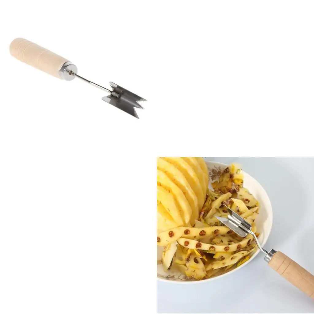 V Shaped Stainless Steel Pineapple Eye Peeler Remover Fruit Tools