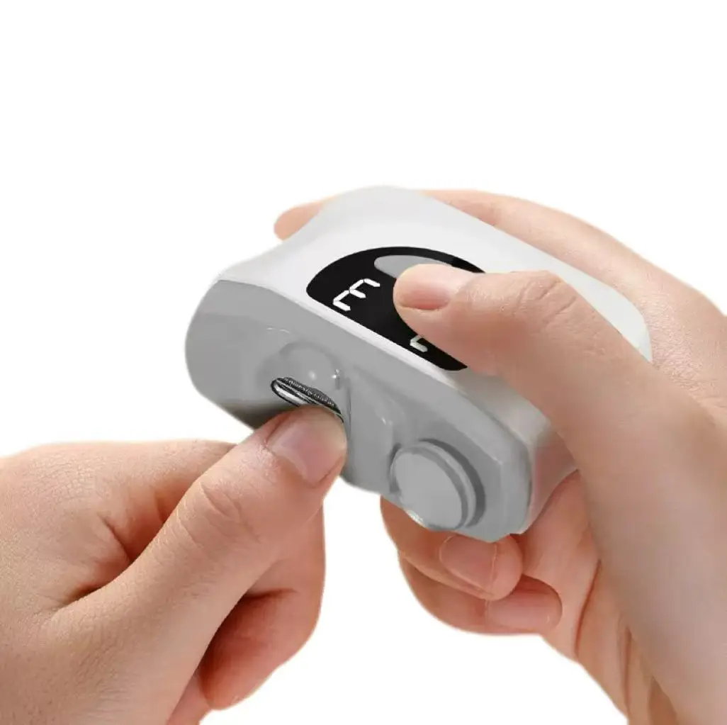 

3-in-1 Easy Use Portable Safety Nail Trimmer Rechargeable Recycl Automatic Electric Nail Clippers & Polisher with LED Light