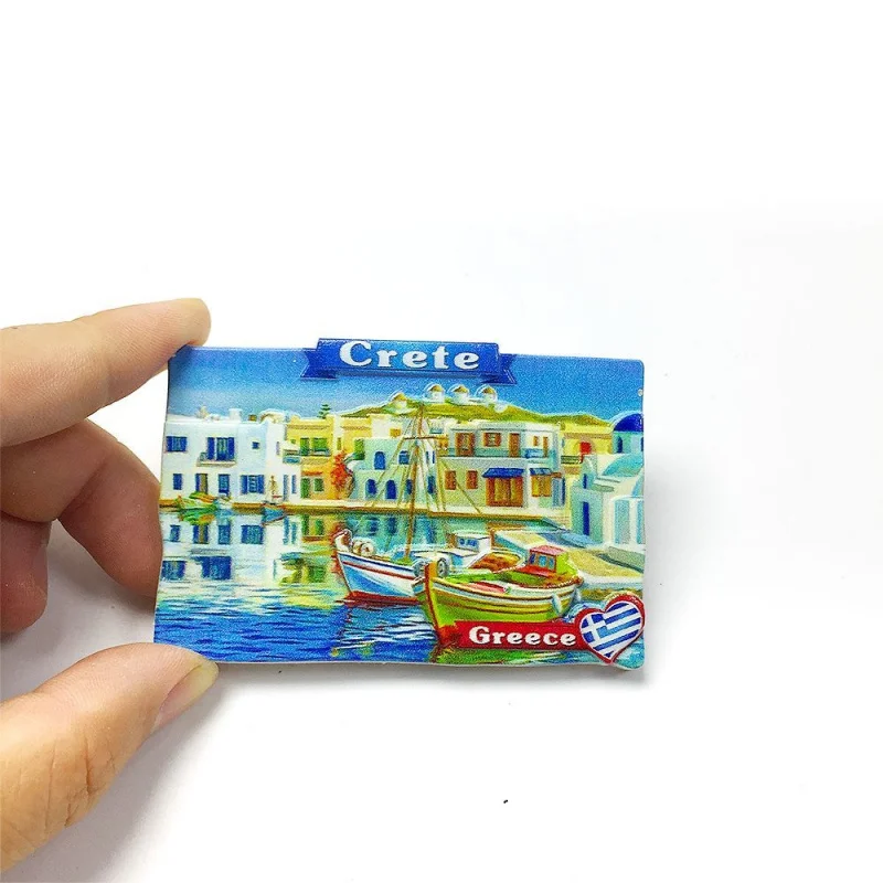 

Greece Chania Venetian Harbor Scenery 3D Resin Fridge Magnet, Cute Magnets for Fridge, Home Decor Items, Refrigerator Magnets