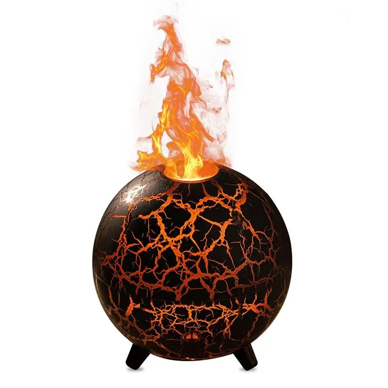

AEE8-Ultrasonic Planet Air Humidifier 200ML USB 7 Colors Flame Aromatherapy Diffuser Colorful Crack Flame