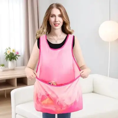 

Фартук для подвешивания одежды Прочная износостойкая ткань Оксфорд Регулируемый фартук-нагрудник Большой карман для влажной одежды Ежедневное использование