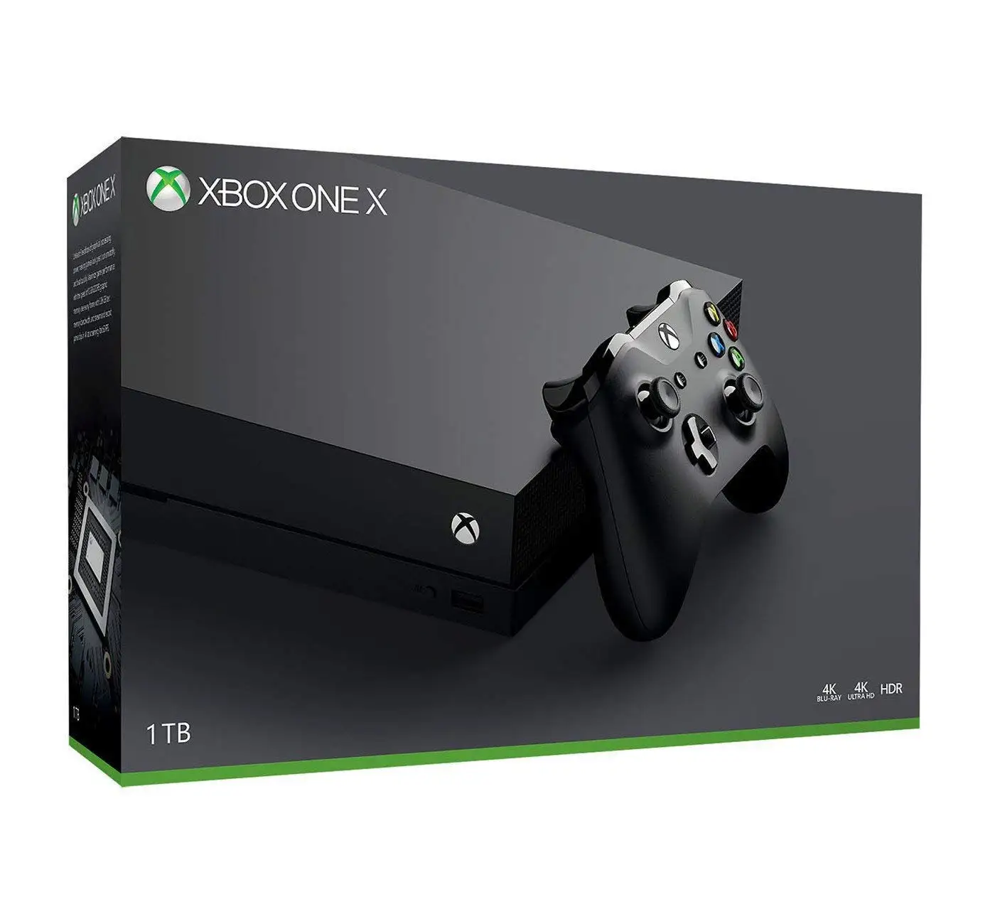 

Microsoft Xbox One X 1TB Console with Wireless Controller: Enhanced, HDR, Native 4K, Ultra HD (2017 Model) (Renewed)