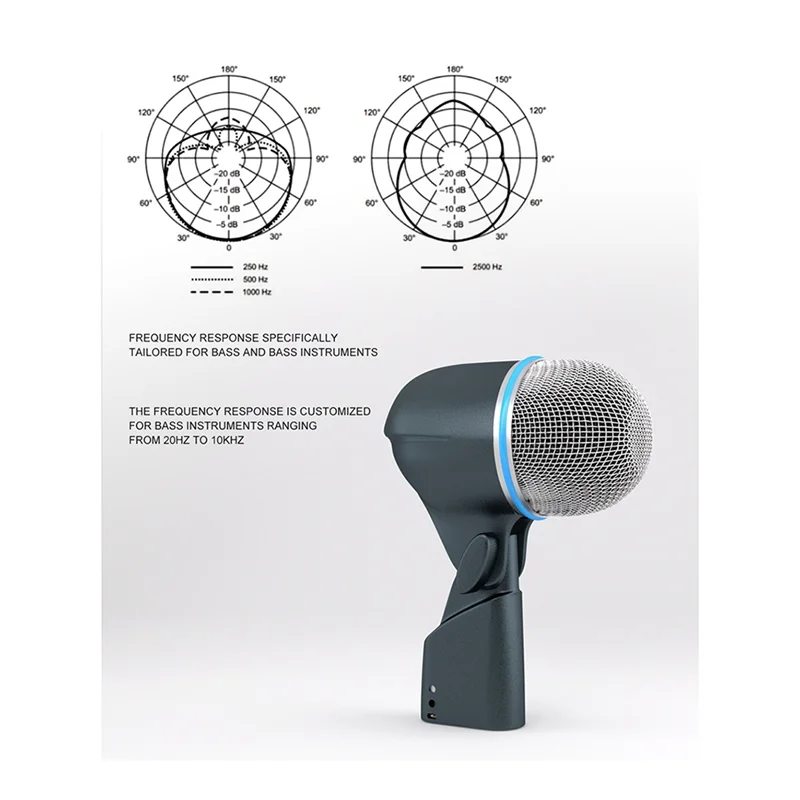 

A32T-BETA 52A Dynamic Drum Microphone Professional Kick Drum Bass Instrument Mic Audio Capture For Studio And Stage