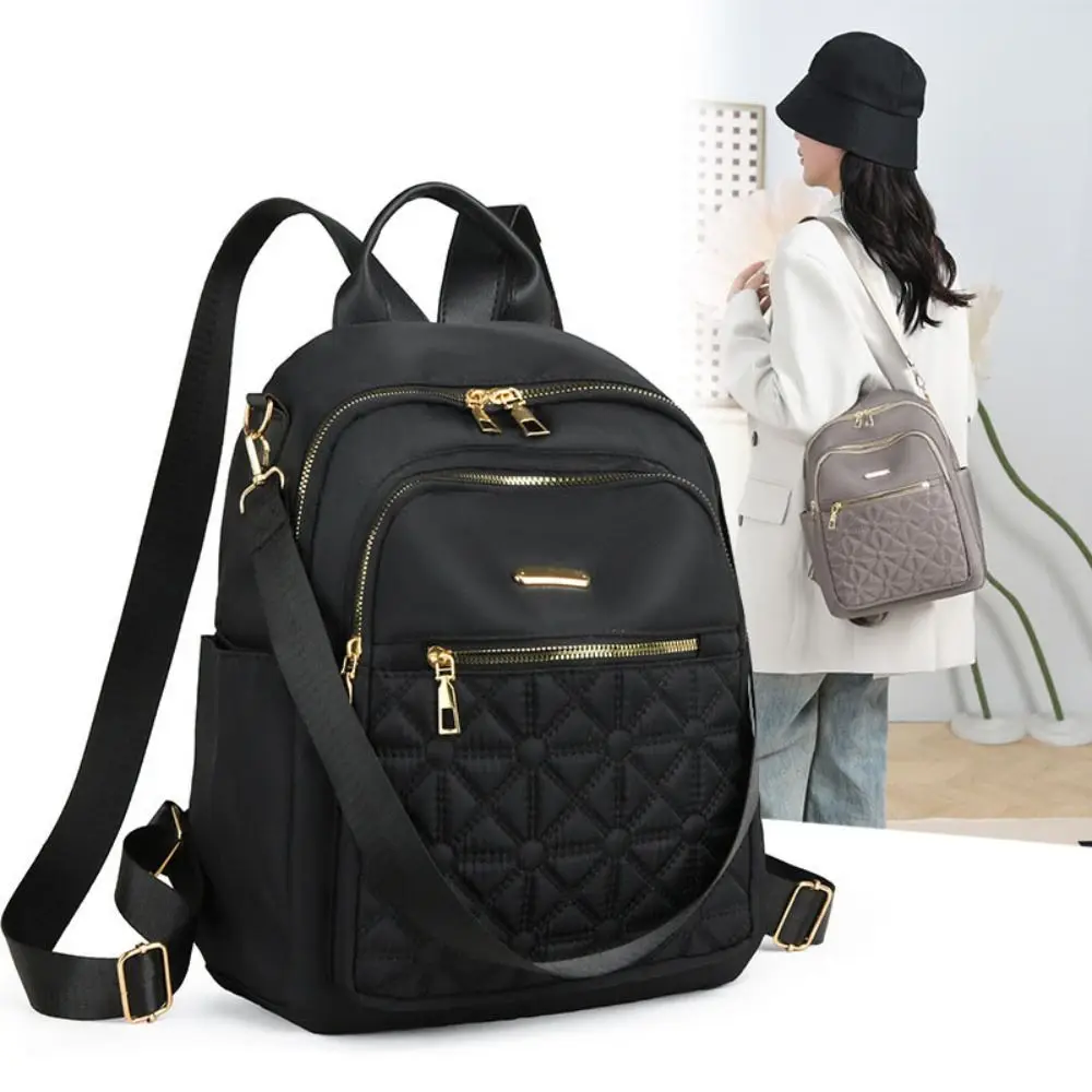 Oxford Cloth Simple Luxury Backpack Small Pack Solid Color Solid Color Shoulder Bag Handbag Korean Style Retro Backpack Lady