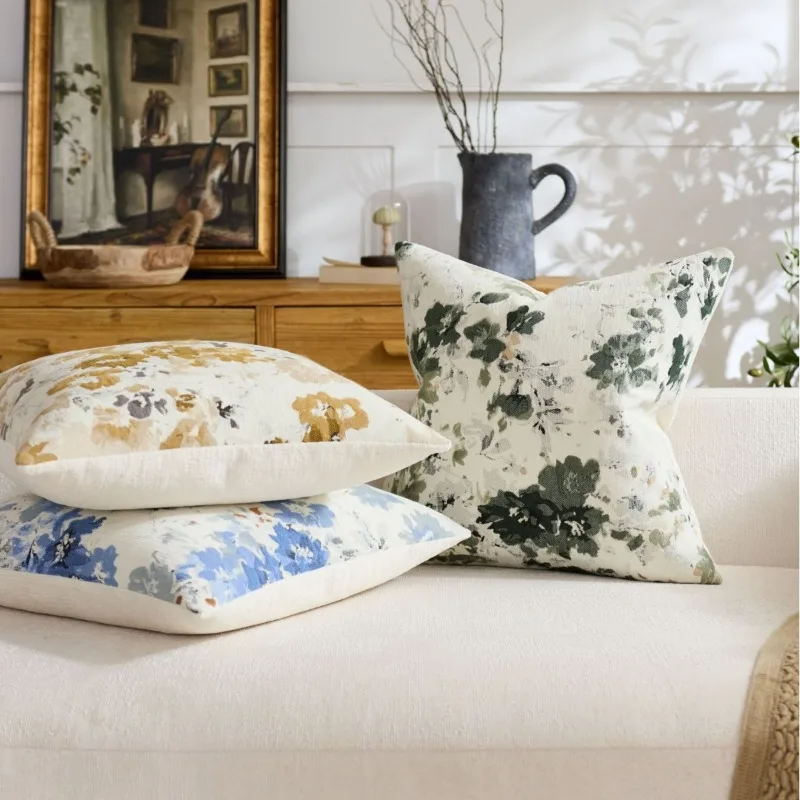 2 decorative pillow covers for the living room that are suitable for all four seasons not including pillow inserts