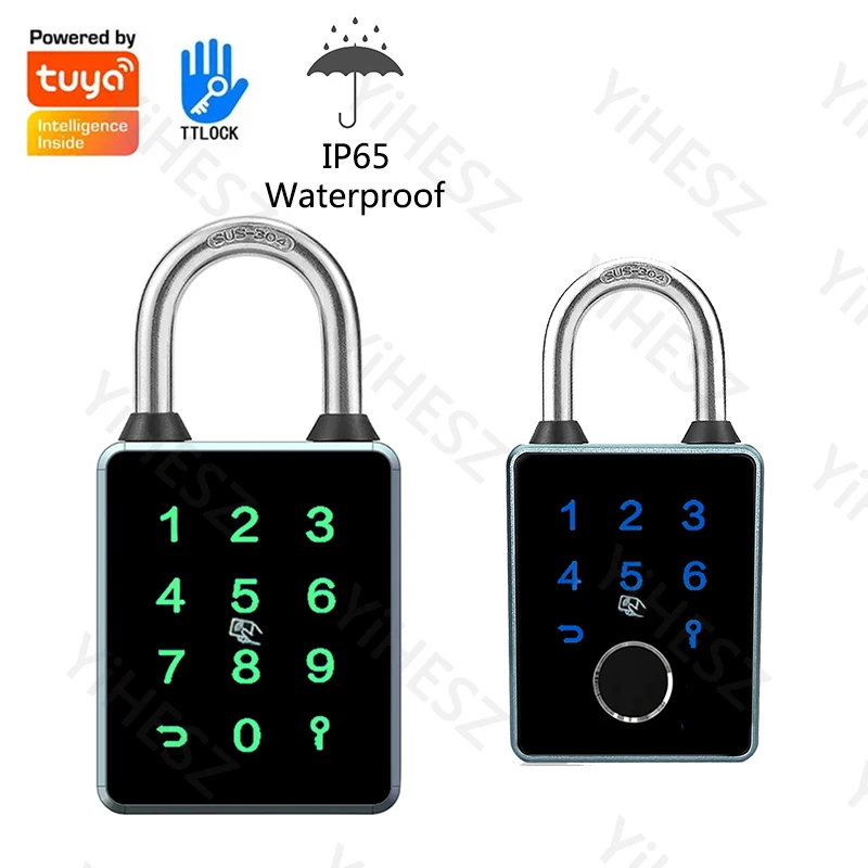 Tuya Waterproof Electronic Door Lock, Cadeado Inteligente, Senha IC Card, RFID, Bluetooth, Anti-Roubo, TTLOCK, Controle APP, Bagagem, Saco