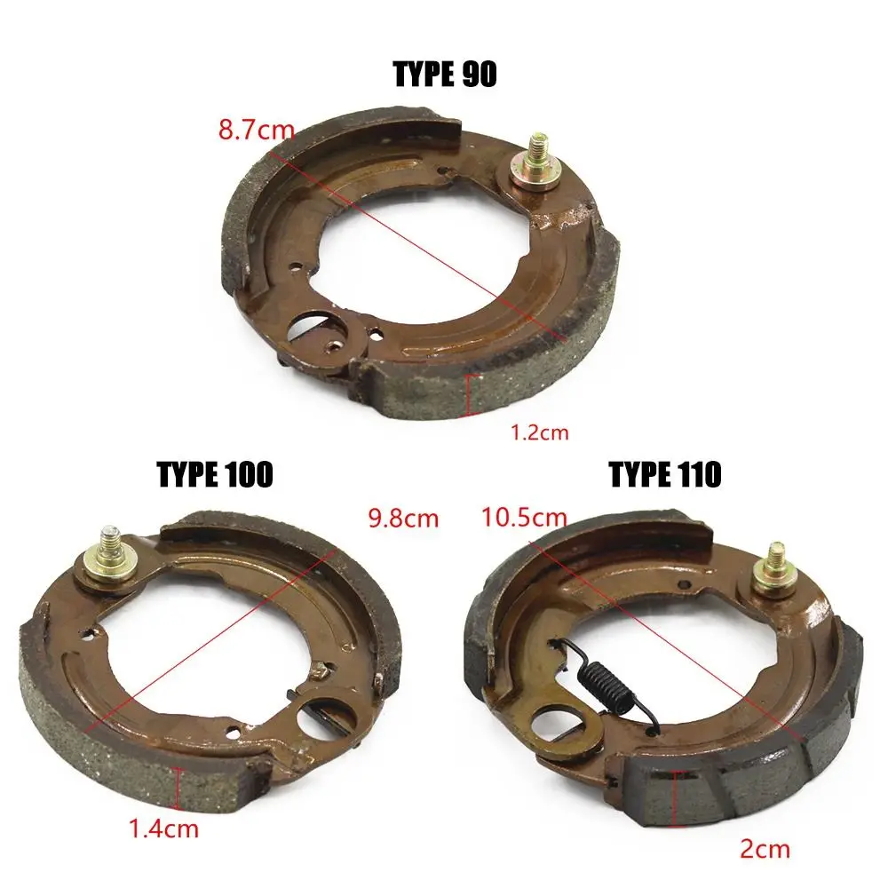 Parts Motorcycle Disc Brake 90 100 110Type Scooter E-bike Drum Brake Block Pads Pedal Block Pads Brake Shoe Block