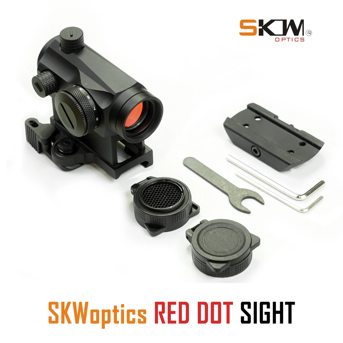 

SKWoptics-Red Dot Sight 1X20 for AR15 Rifle Scope, Picatinny Rail Mount,