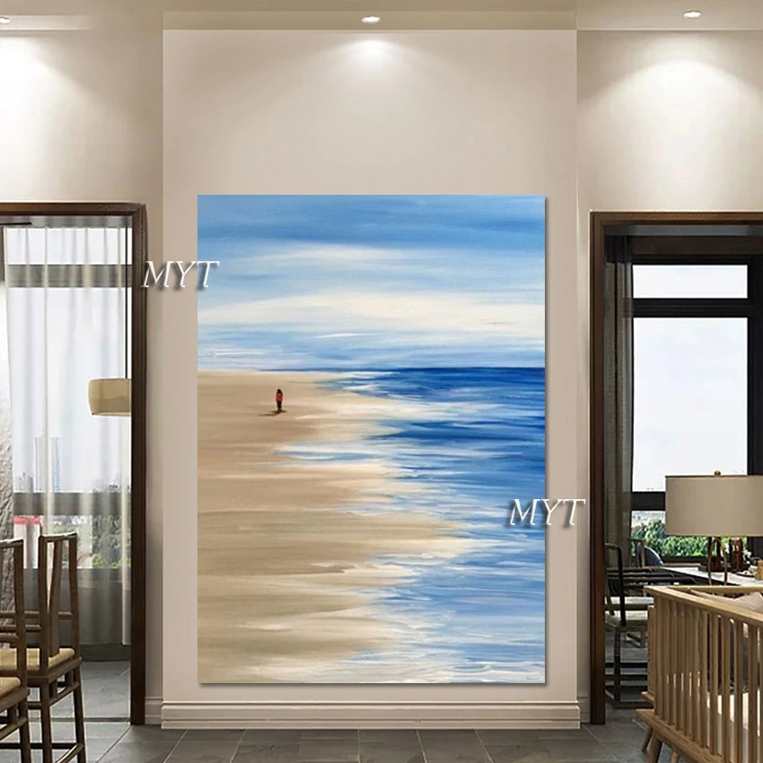 

Seascape Abstract Art Home Wall Decoration Pure Handmade Paintings Canvas Frameless 3d Beautiful Picture Scenery Hand Drawing