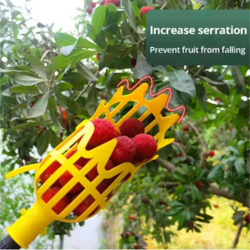 Fruit Picker Head Deep Basket Convenient Garden Tools Farm Harvest Fruit Catcher for Apple Peach Loquat Pear Mango Orange
