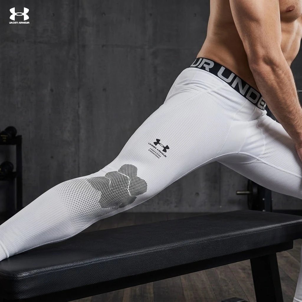 Authentic Under Armour HeatGear Print Pocket Leggings, Quick Dry Elastic Breathable Tights for Running Basketball Gym view 5