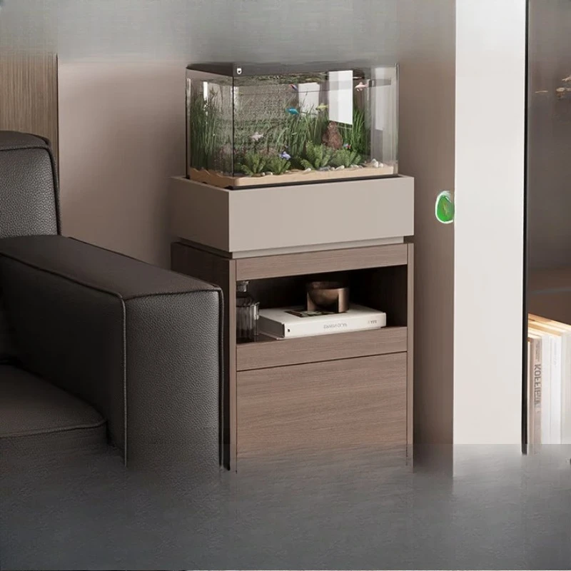 

Нижний шкаф-тумба с функцией несущей конструкции, адаптированный для использования в качестве тумбы под аквариум или приставной столик к дивану.