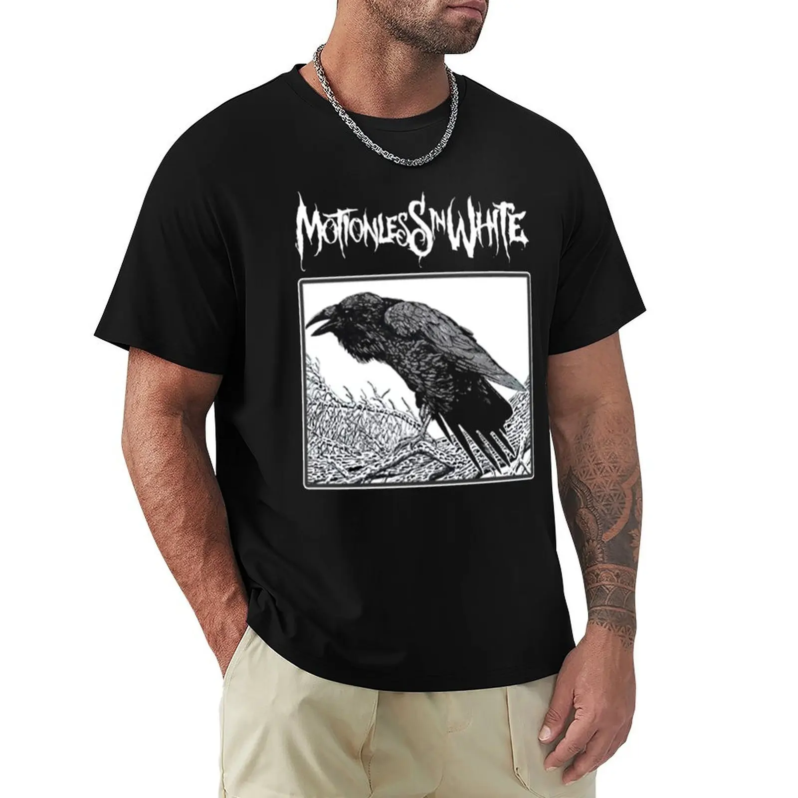 The Creatures Black Motionless T-Shirt Daily Work Short Sleeve Top