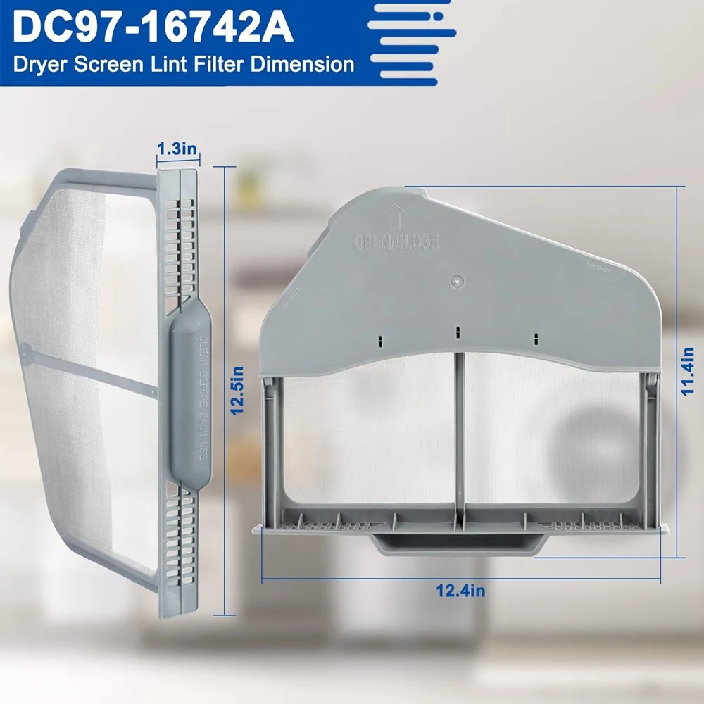 DC97-16742A Lint Trap for Samsung Dryer Lint Trap Stainless Steel Lint Trap Screen Parts DV456ETHDSU/AA DV45H7000EW/A2