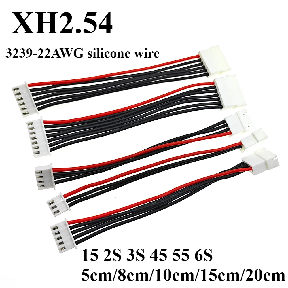 5PCS JST-XH 1S 2S 3S 4S 5S 6S 5cm 8cm 10cm 15cm 20cm 3239-22AWG Przedłużacz kabla do ładowarki RC Lipo