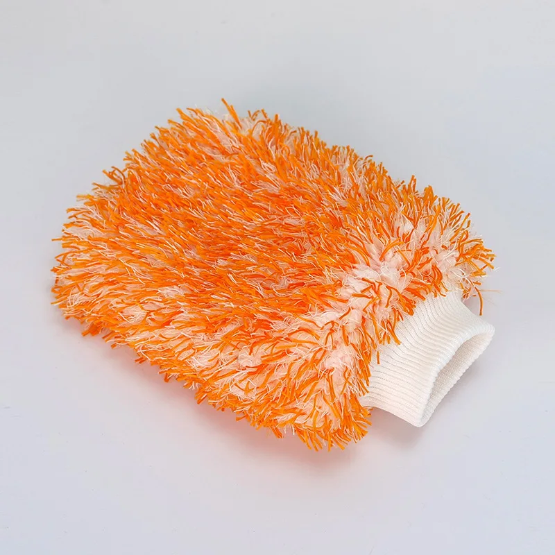 

1PCS Double Sided Thick Plush Car Cleaning Gloves Ultra-fine Fiber Water Absorbing Cleaning Coral Fleece Large Car Wash Gloves