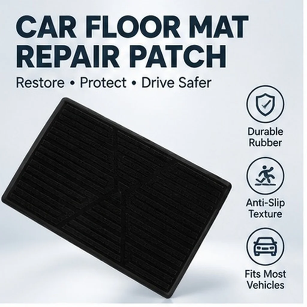 Automotive Carpet Repair Patch Rubber Material Car Floor Mat Protector for Pedals Anti Slip Foot Rest Pad Universal Fit Interior