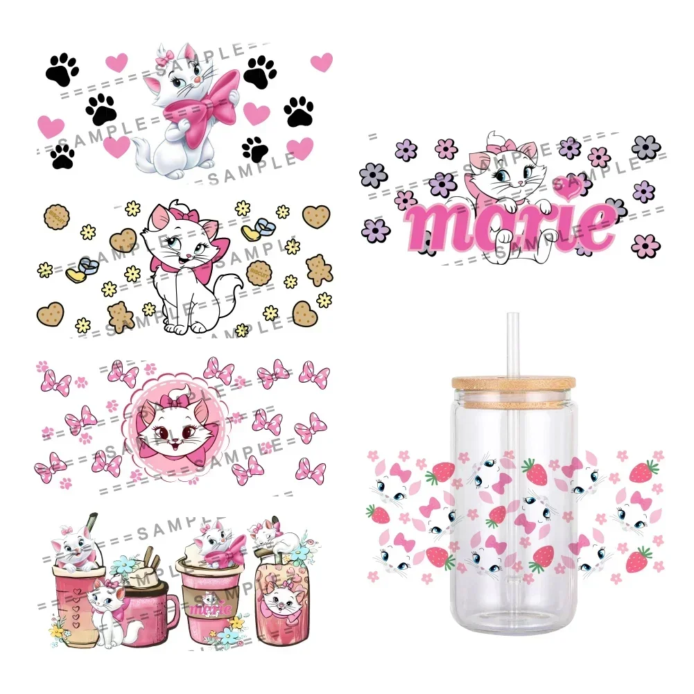 

Disney Movie Marie Cat Cartoon Pattern UV DTF Transfer Sticker Waterproof Transfers Decals For 16oz Glass Cup Wrap Stickers
