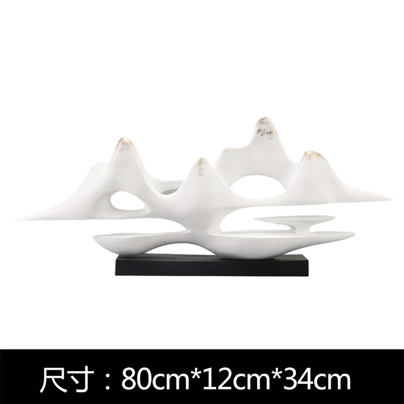 New Chinese creative living room ornament, hotel entrance abstract sculpture rockery desktop decoration