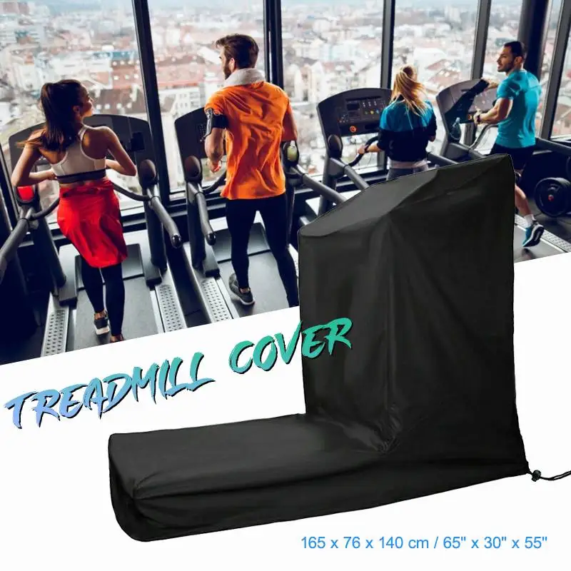 Black Indoor Outdoor Waterproof Treadmill Cover Running Jogging Machine Dustproof Shelter Protection All-Purpose Dust Covers