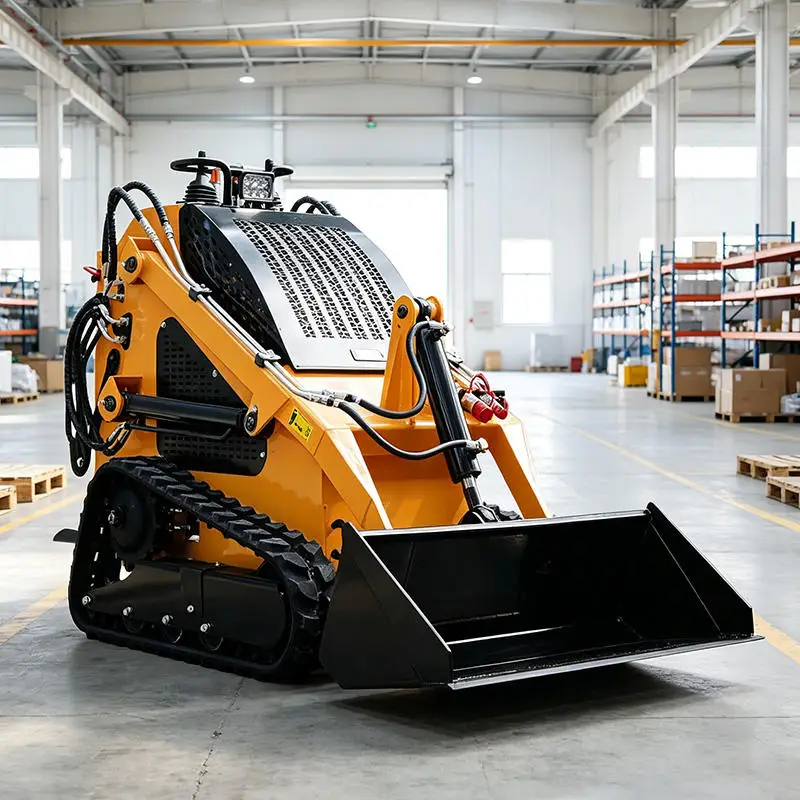 Mini Skid Steer Loader Crawler Track Loader CE EPA 25H Hydraulic Multi Attachments Bucket Pallet Fork Auger With Attachments