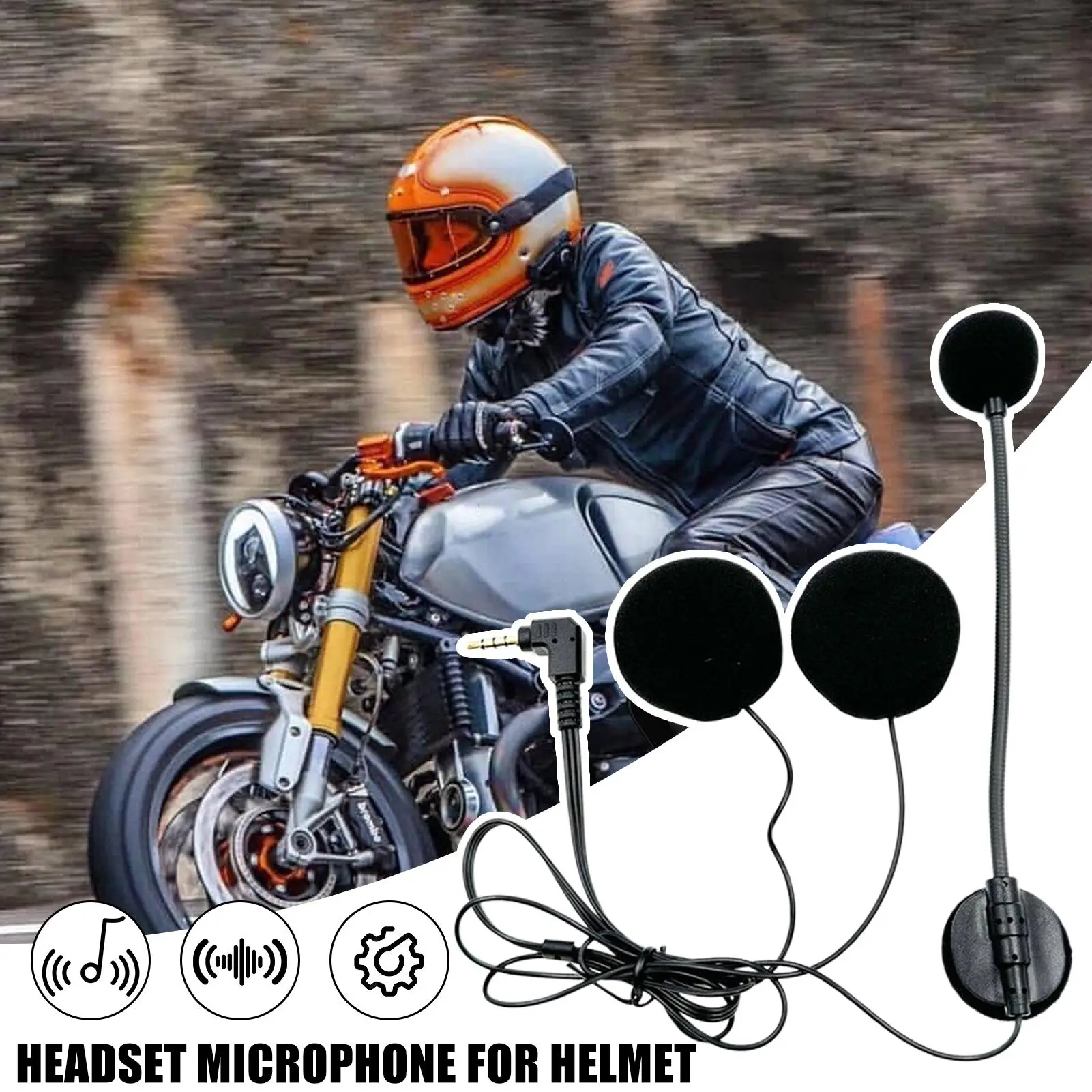 

Motorcycle Helmet Headset Motorcycle Helmet Speakers Earbuds Intercom Modular High-Definition Audio For Riding Racing Street