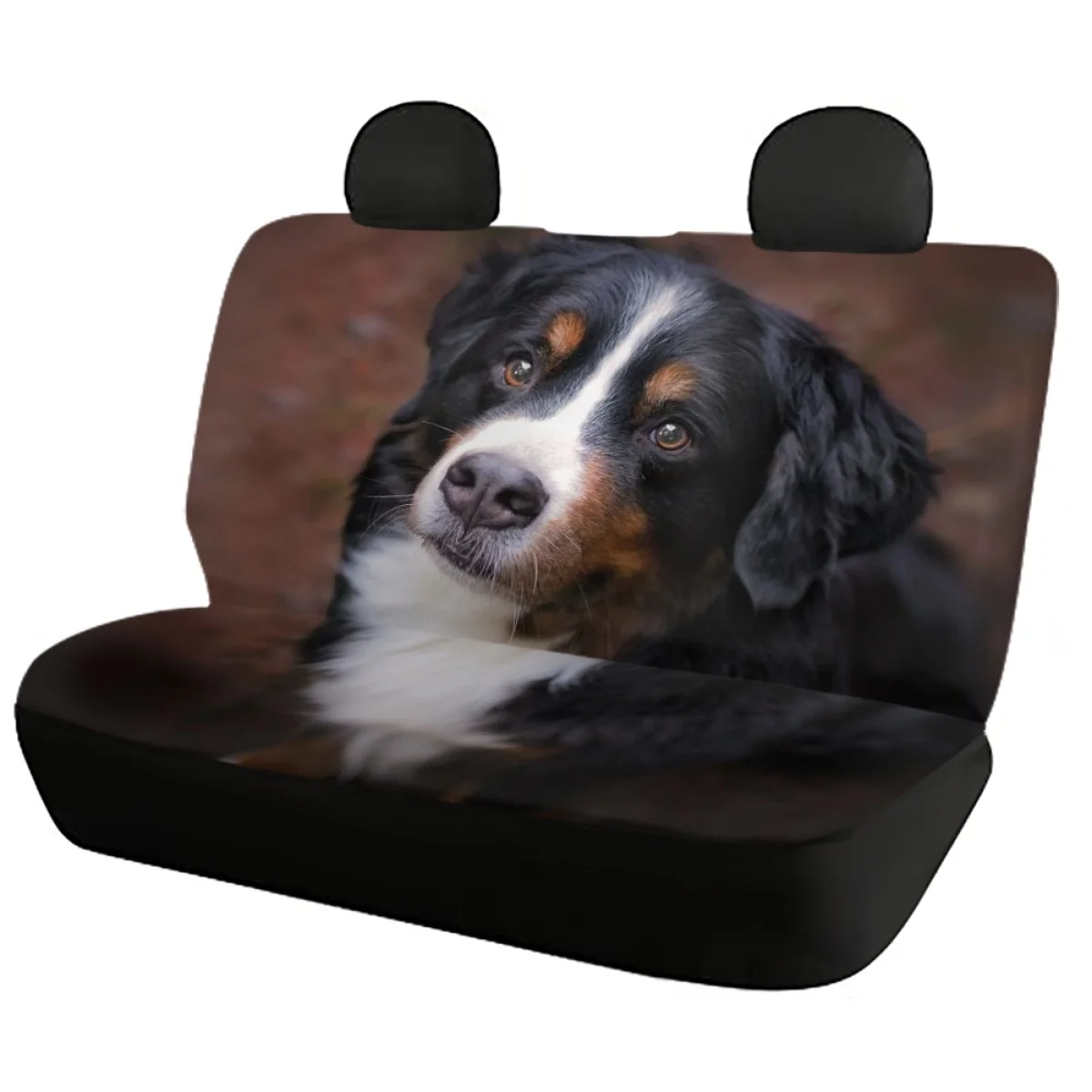 Car Seat Cover Bernese Mountain Dog Print Heavy-Duty Nonslip Front/Back Auto Seats Cover Full Set Universal Most of Vehicle 2023