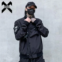 Hip Hop Function Tactical Bomber Jackets Men Functional Multi Pockets Coats Hip Hop Streetwear Male Tops Techwear