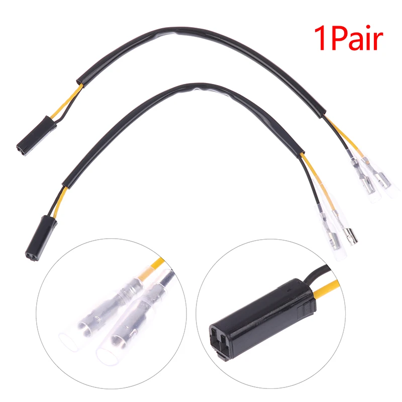 1Pair Fit For GSF650N/S Motorcycle Turn Signal Wire Adapters Indicator Cable Plug Connector Accessories