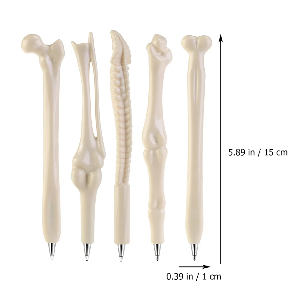 Imagem -03 - Caneta Esferográfica Óssea para Estudantes Canetas Esferográficas Design de Festival de Escrita Suave Branca Escrita de Halloween 20 Peças