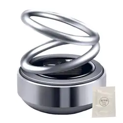 Solar Car Air Fresheners Double Ring Rotating Car Perfume Ornaments Aromatherapy Auto Diffuser Cars Interior Decoration Diffuser