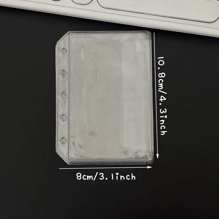 Sharkbang 5 Stück A5/A6/M5 PVC-Bindertaschen, PVC-Ticketaufkleber, Aufbewahrungstaschen, 6 Löcher, transparenter Organizer für Tagebücher – Detail 16