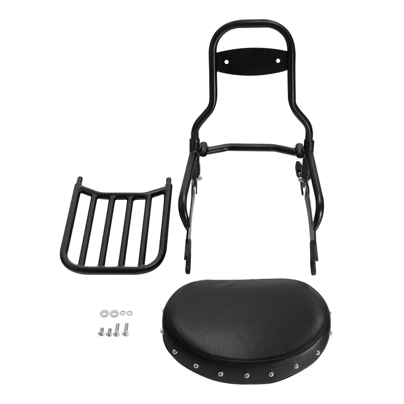Motorcycle Sissy Bar Luggage Rack W/ Backrest For Indian Pursuit Limited Premium 2024 Challenger Elite 2023 Vintage Dark Horse - view 2