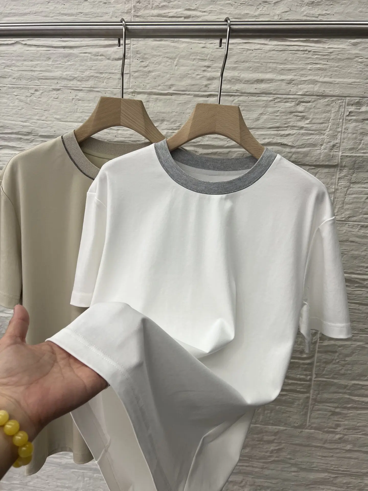 

New Spring/Summer Women'S Cotton Short-Sleeve T-Shirt With Elastic Waist Pants: Stylish, Versatile, And Elegant