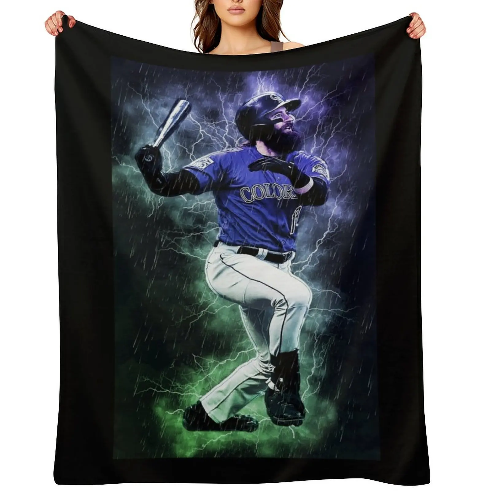 

Charlie Blackmon Throw Blanket Flannel For Sofa Thin sofa bed manga Blankets