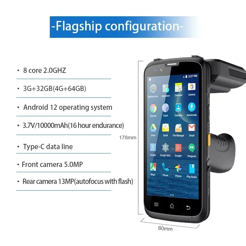 

HC720S Handheld Wireless Reader 860-960MHz Long Range RFID Reader N6803 High Performance Read And Write Distance