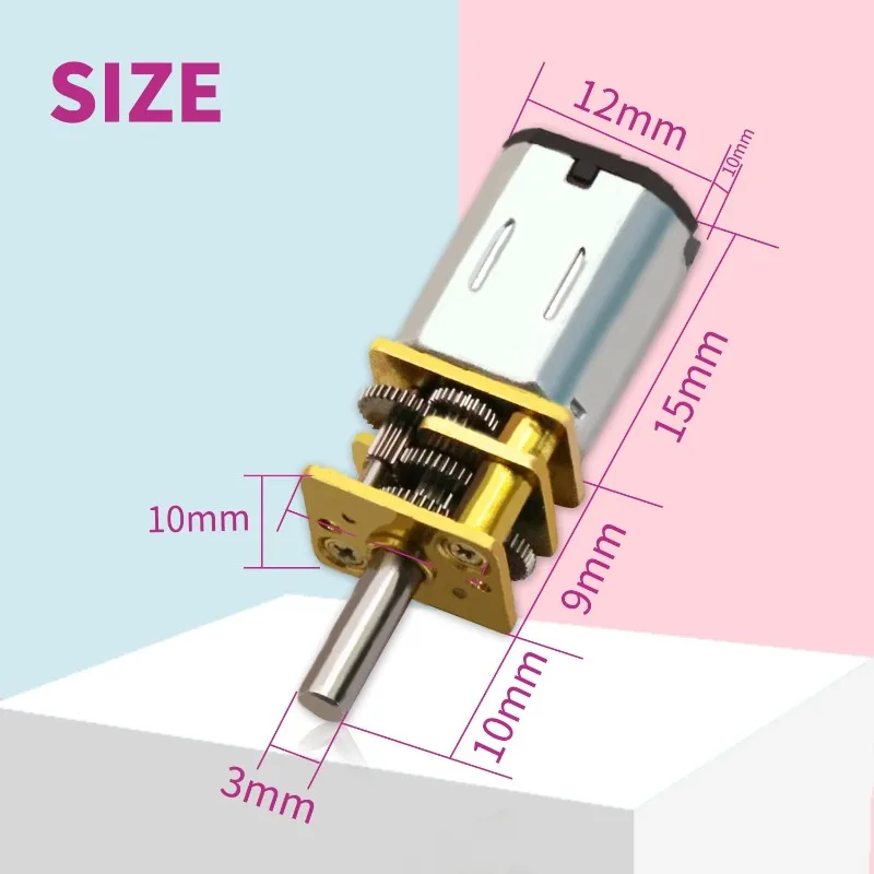 2Pack DC 3V 30RPM Micro DC Geared Elektrische Motor GA12-N20 Mini Vertraging Reductiemotoren voor RC Auto robot Model