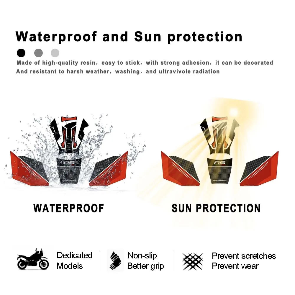 For Multistrada V4 RS 2024-2025 Limited Edition 3D gel Resin Motorcycle Tank Pad Protection Sticker New Decorative Decal