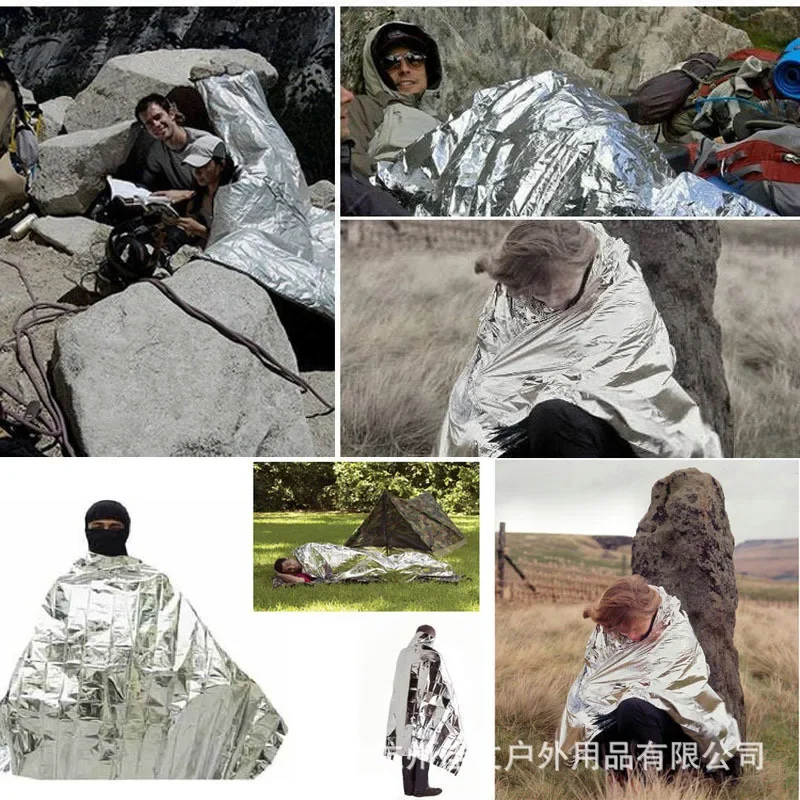 Outdoor Survival Notfall Erste Hilfe Isolierdecke, Erste-Hilfe-Decke, Überlebensdecke, Campingzelt, Reise-Rettungsdecke