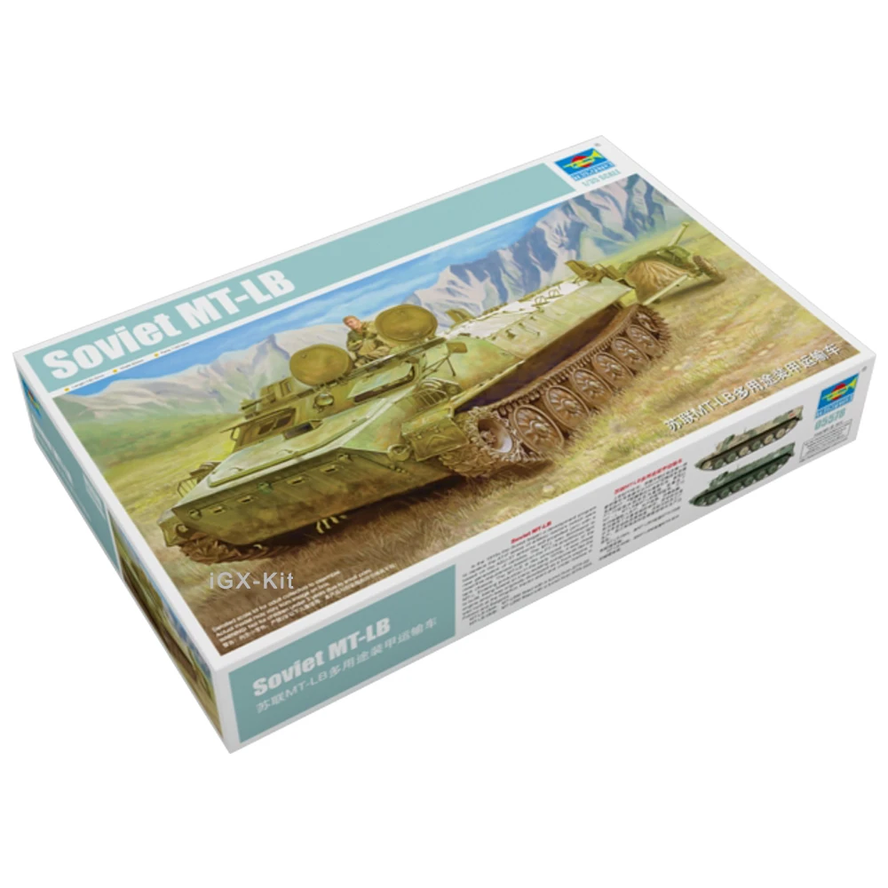 Trumpeter 05578 1/35 Soviet MT-LB Armoured Transport Vehicle Military Children Toy Handcraft Assembly Plastic Model Building Kit