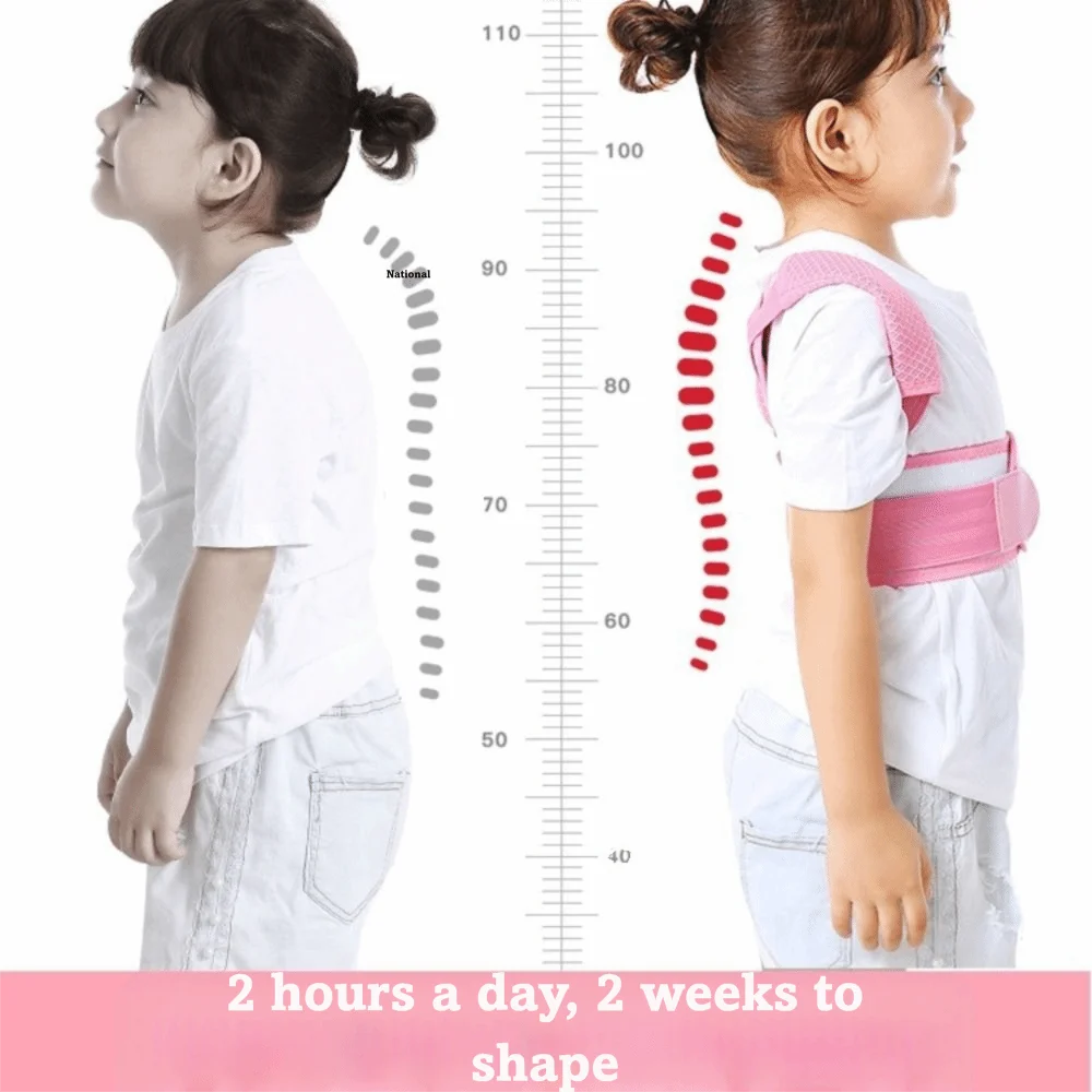 Polyester Back Posture Corrector Adjustable Full Back Back Straightener Black/Pink/Blue EVA Upper Back Brace Beauty