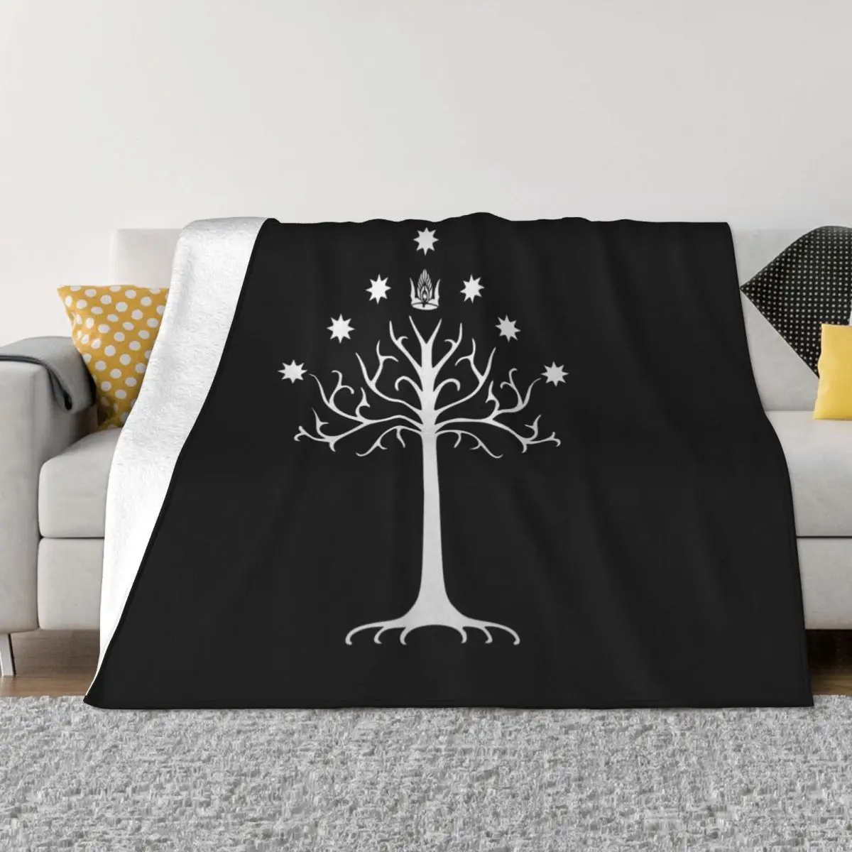 

White Tree Of Gondor 2391 Quilt Knee Blanket Home And Decoration Throw Blanket