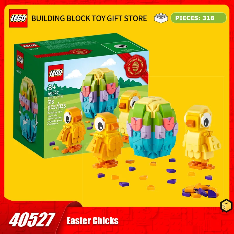 

Lego строительный блок игрушка 40527, пасхальное украшение для лица курицы, подарок из строительного блока для мальчиков и девочек