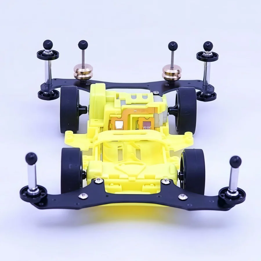 1SET VZ Chassis Front/Rear Bumpers + Lock Nuts, Part Number 15526，For RC MINI 4WD For Tamiya Car Crawlers Carbon Fiber view 3
