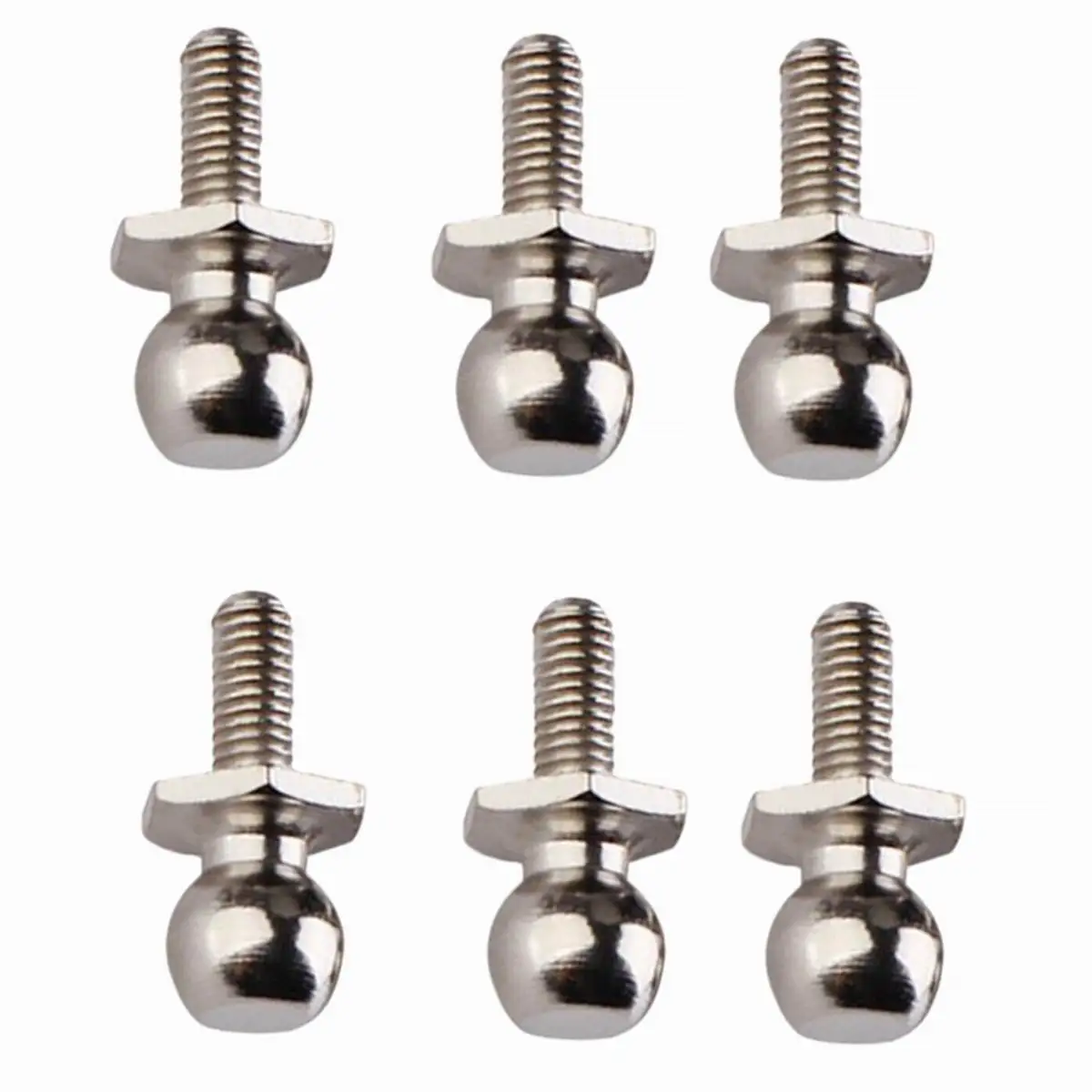 6x HSP 02038 Ball Head Screws Stainless Steel Spherical Bolts Fasteners Fixing Accessories for 1:10 RC Model Car Buggy Truck