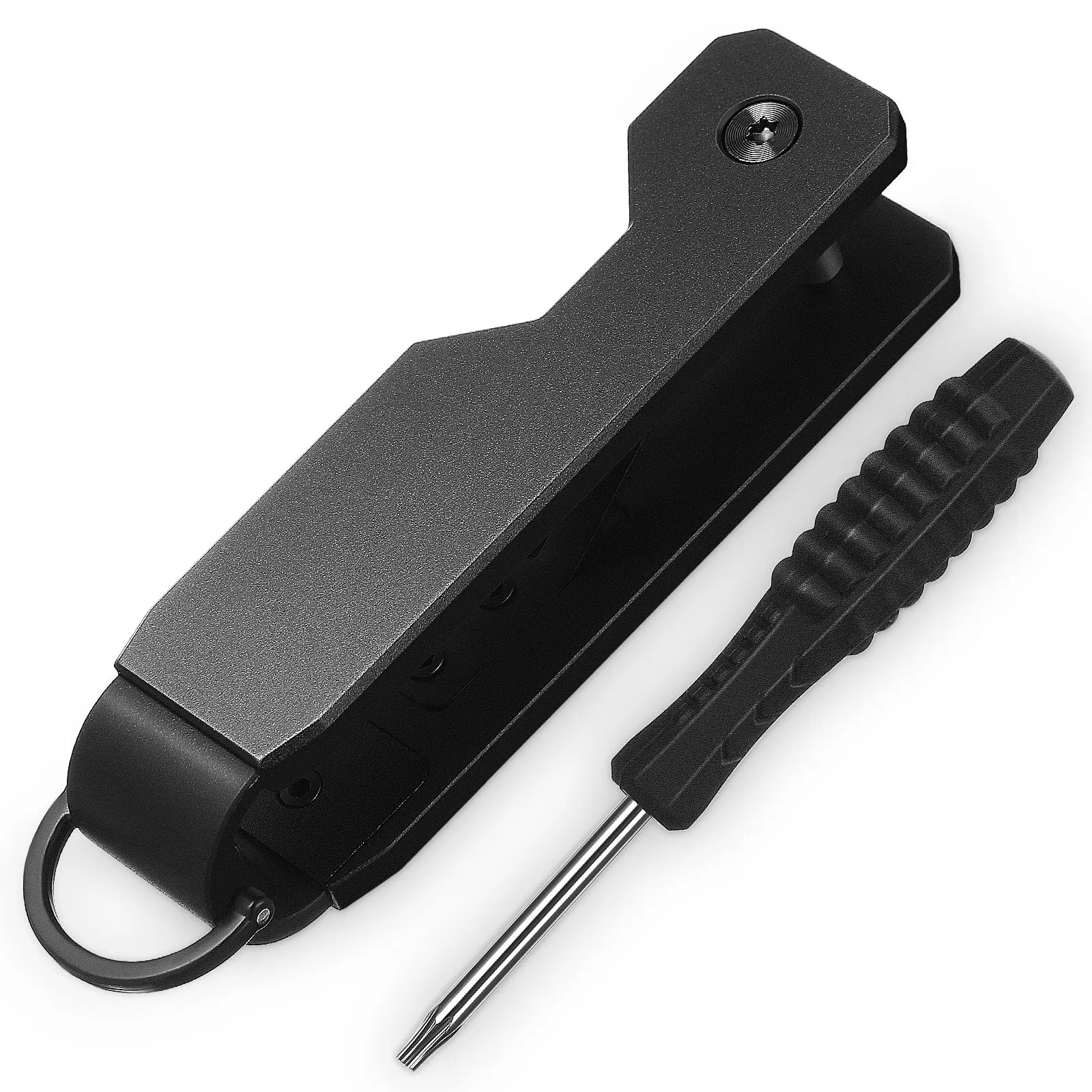 Metal Keychain Compact Key Organizer Men Aluminium Alloy Silent Minimalist Key Holder Smart Pocket Keychain Black Accessories