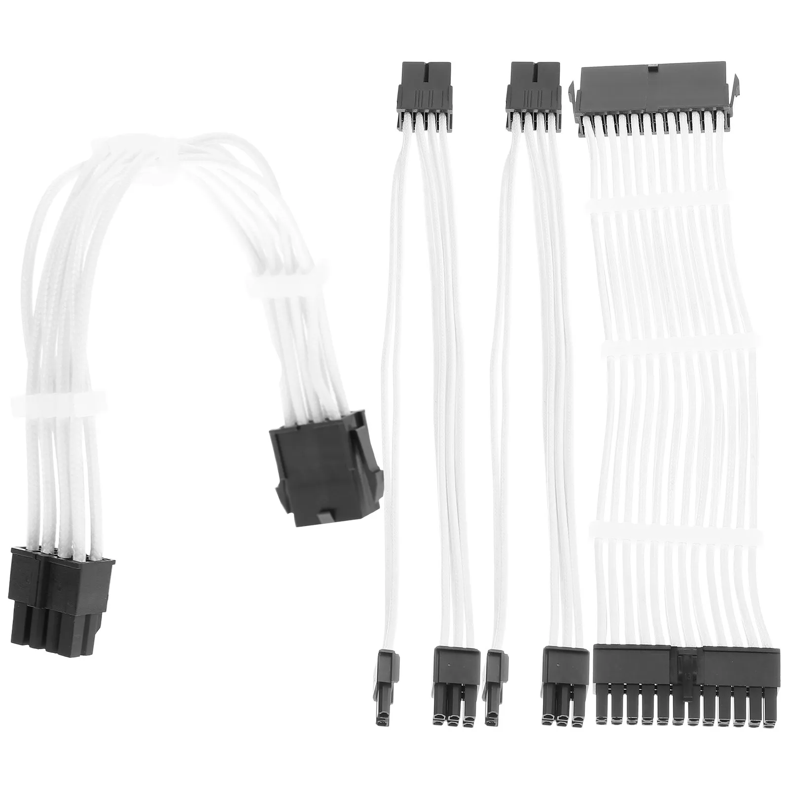 1Set Cable Extension Kit Copper Wire Silicone Flexible Modular Power Supply GPU Pcie Atx Pc Power Cables Cables