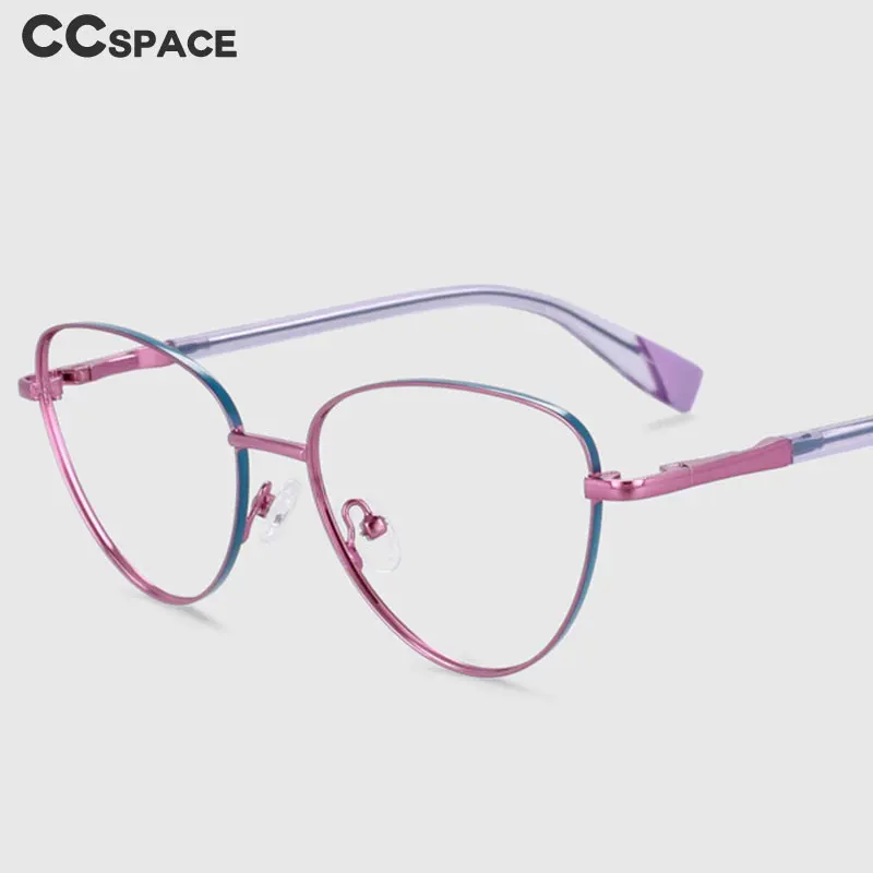 53997 Fashion Cat Eye Metal Frame Anti Blue Light Optical Glasses Women Computer Eyeglasses